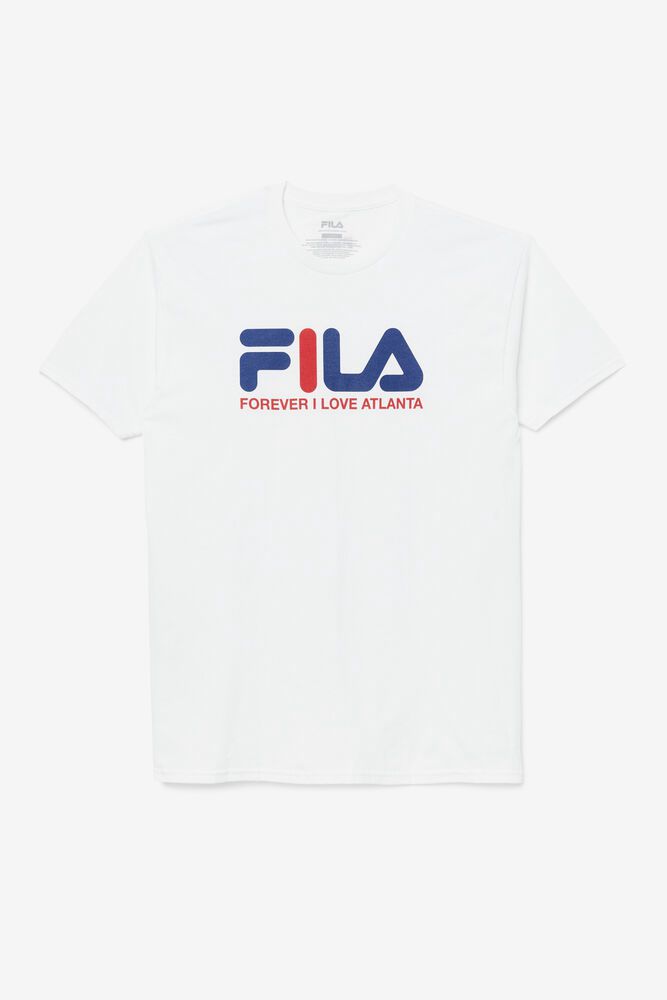 Fila Miesten Paidat Forever I Love Atl Valkoinen - WRMK-10569